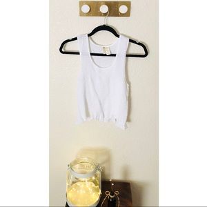 3/$20 White Crop Top